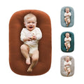 Baby Lounger for Newborns, Baby Nest & Floor Cushion, Soft Cotton, Portable Diaper Changing Pads for Boys & Girls 0-12 Months(Coffee)