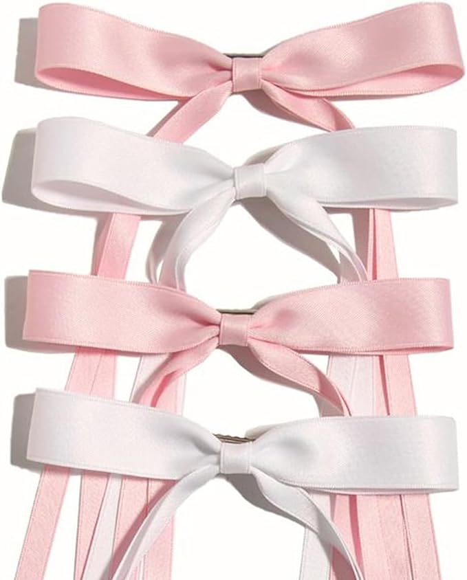 1/4" X 100 Yards Pearl Pink Satin Thin Ribbon Solid Color Double Faced Ribbons Perfect for Crafts Wedding Decor Bow Making Arts Sewing and More