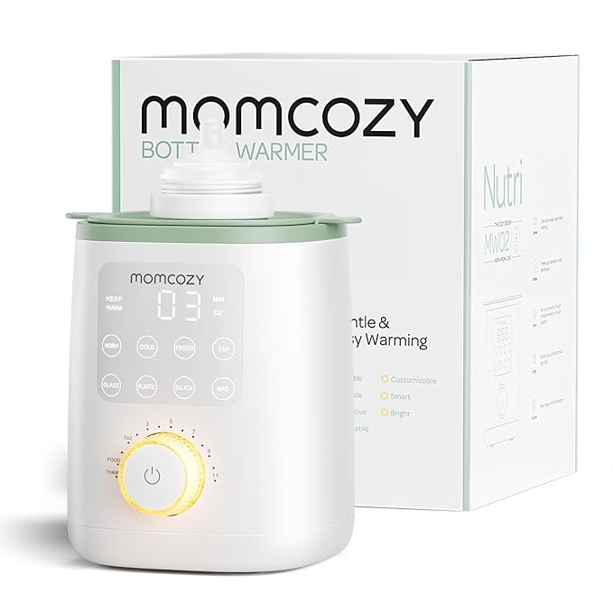 Momcozy Retain Nutrients Bottle Warmer, 9-in-1 Baby Bottle Warmer with Night Light, Accurate Temperature to Preserve Fullest Nutrients in Breast Milk, Bottle Warmers for All Bottles