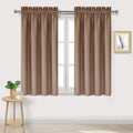 DWCN Blackout Curtains Room Darkening Thermal Insulated Bedroom Curtains Window Curtain Panels, 42 x 45 inches Long, Set of 2 Khaki Rod Pocket Drapes
