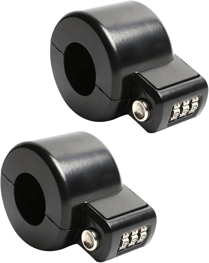 Door Knob Lockout Device Cover to Disable Doorknob/Faucet/Water Valve Hose Lock Door Handle Temporary Lock for Bedroom Door from Outside Handle Without Drilling (2, Black)