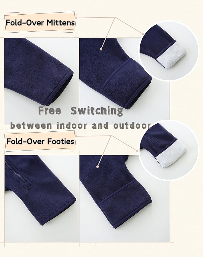Newborn Baby Fleece Jumpsuit Girls Boys Winter Hooded Coverall Romper Cute Baby Snowsuit Clothes