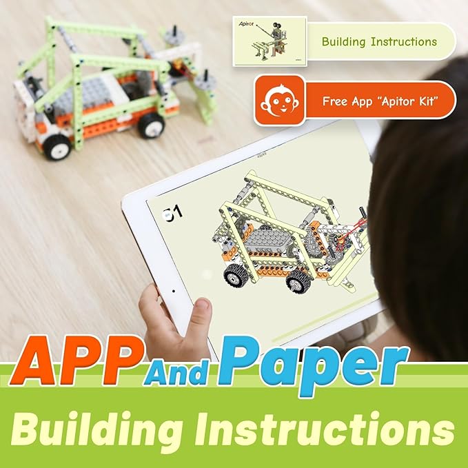 Robot E STEM Kits for 8-12 Year Old Boy Girl, 14 in 1 Electric Building Toys with Learning Materials, DIY Educational Construction Science Kit for Kids 8-10 10-12 Christmas Birthday Gift