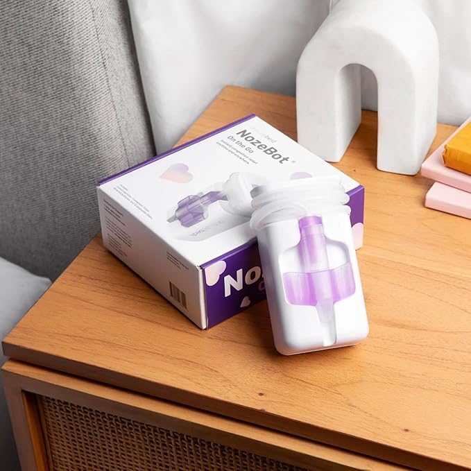 Dr. Noze Best - NozeBot | Electric Baby Nasal Aspirator | Hospital Grade Suction | Nose Sucker and Nasal Vacuum | Safe for Infants and Toddlers (On The Go - Mild Congestion)