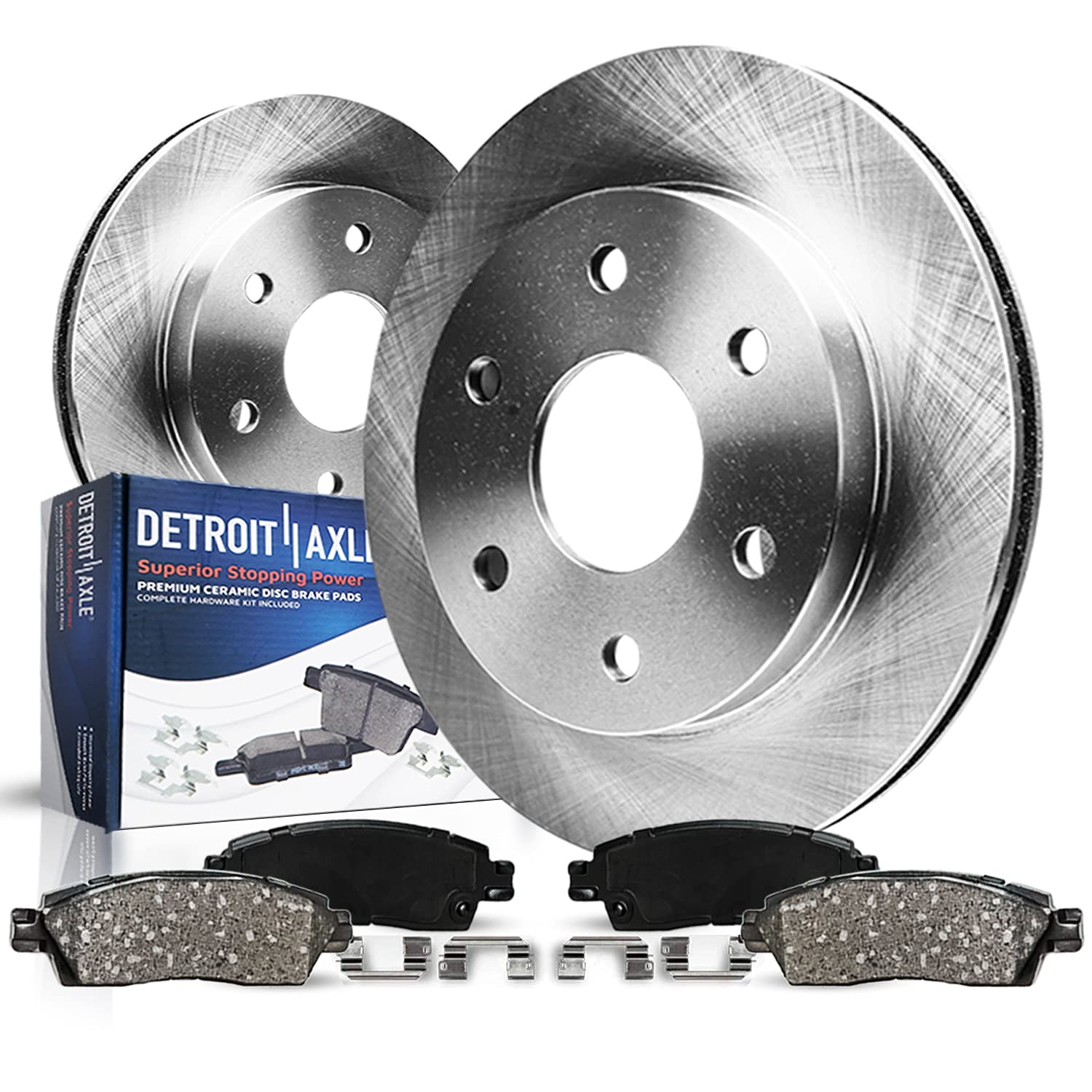Detroit Axle - Rear Brake Kit for GMC Silverado Sierra 1500 Yukon XL Chevy Tahoe Suburban Cadillac Escalade ESV, Disc Brake Roto