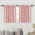 RYB HOME Blackout Curtains for Bedroom, Small Windows Shades Thermal Insulating Privacy Drapes for Living Room Classroom Kitchen Bathroom Dining, Wide 42 x Long 36 inch, Peach Blush, 2 Panels