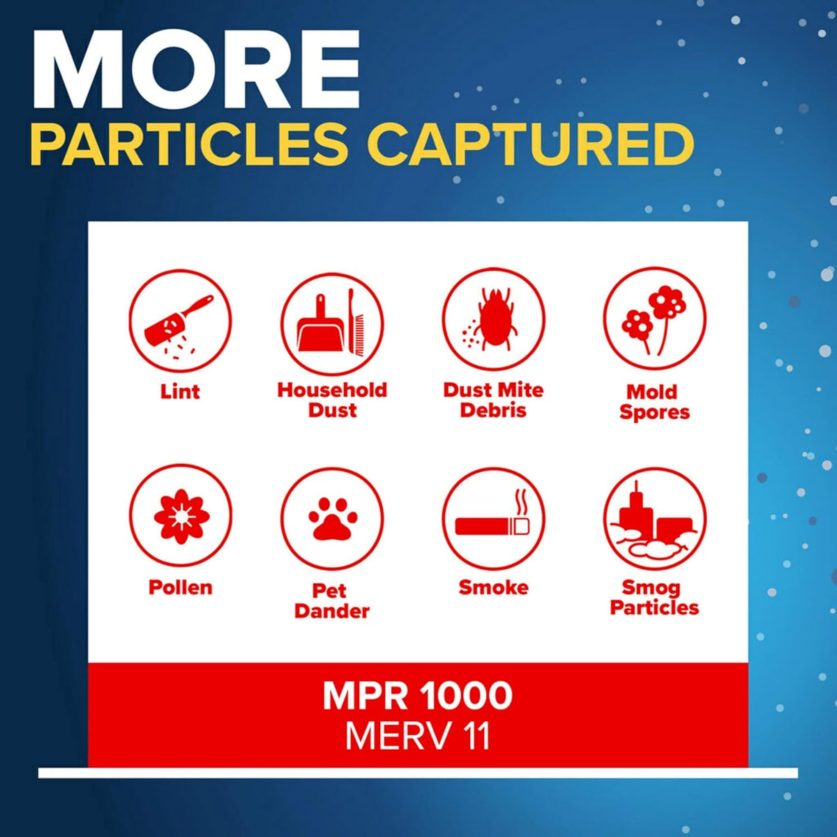 Filtrete 12x12x1 AC Furnace Air Filter, MERV 11, MPR 1000, Micro Allergen Defense, 3-Month Pleated 1-Inch Electrostatic Air Cleaning Filter, 4 Pack (Actual Size 11.81x11.81x0.81 in)