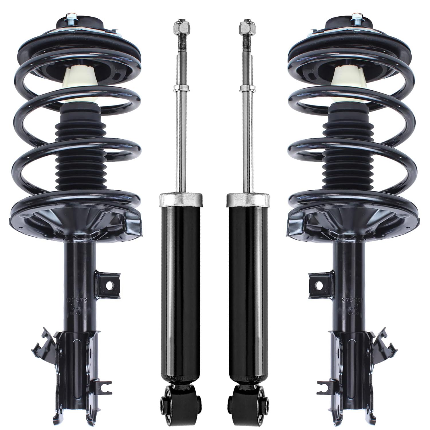 Detroit Axle - 4pc Struts Shocks Kit for 04-09 Nissan Quest, 2 Front Struts w/Coil Spring 2 Rear Shock Absorbers Assembly 2004 2