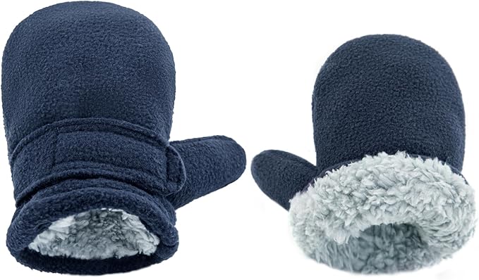 BAVST Baby Toddler Winter Mittens Girls Warm Fleece Lined Gloves Kids Sherpa Lined Mittens for Boys