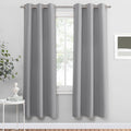 PONY DANCE Blackout Curtains for Bedroom 72 Inch Length 2 Panels Set, Privacy Thermal Insulated Room Darkening Grommet Drapes for Living Room Window, W34 x L72 Inch, Sliver Grey