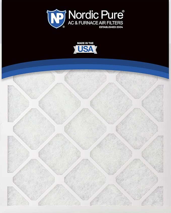 Nordic Pure 20x30x1 (Actual Size: 19 5/8 x 29 5/8 x 3/4) Poly Green MERV 6 AC Furnace Air Filters – Reduces Dust, Pollen, Pet Dander & Allergens – 3-Pack
