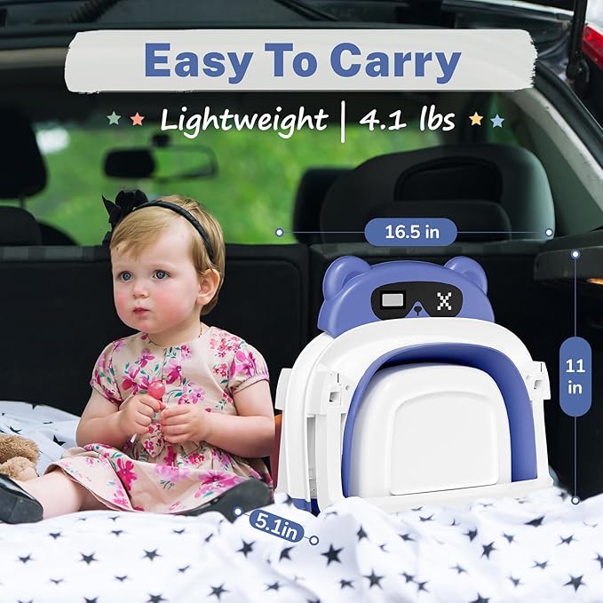 AVIDOR Baby Bathtub,Collapsible Bathtub for Newborn to Toddler,Durable Essential Infant Bath Tub,Portable Travel Baby Bathtub with Soft Cushion,No-Slip Hanging and Detachable Bathtub(Navy Blue)