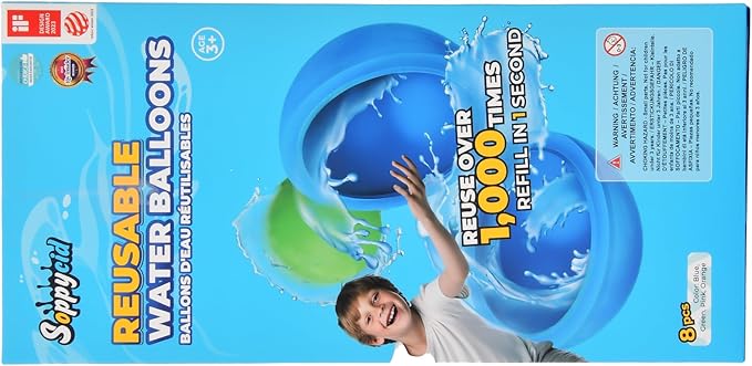 Reusable Water Balloons, Water Bombs Splash Ball, Magnetic Water Ball for Outdoor Games, Summer Party(8Pcs)