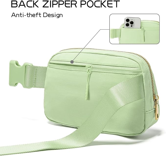 Gitus Gifts for 8 9 10 11 12 Year Old Girls Belt Bag Fanny Pack Crossbody Bags with Initial Letter Patch Cute Stuff Birthday Gifts for Teen Girls Women Personalized Trend Stuff (Light Green-L)