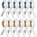 Senbowe 12 Pack Beach Towel Clips, Heavy Duty Plastic Clothes Pins, Windproof Clothes Clips to Dry on Clothesline and Hanging Rack
