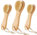 3 Pcs Wood Laundry Stain Brush Stain Remover Brushes with Boar Bristle Small Stain Brush for Clothes for Scrubbing Stains from Furniture Fabric Leather(3 Pcs A)