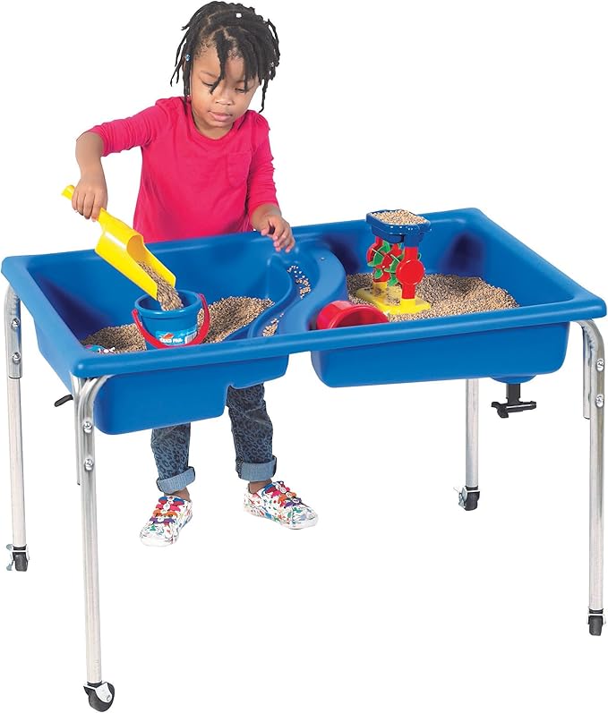 Children's Factory, 1136-24, Neptune Sensory Table, Kids Sand and Water Learning Activity Table for Classroom or Playroom, 24-Inch-High, Blue