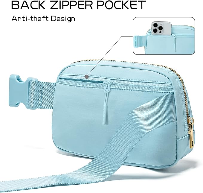 Gitus Gifts for 8 9 10 11 12 Year Old Girls Belt Bag Fanny Pack Crossbody Bags with Initial Letter Patch Cute Stuff Birthday Gifts for Teen Girls Women Personalized Trend Stuff (Icing Blue-Z)