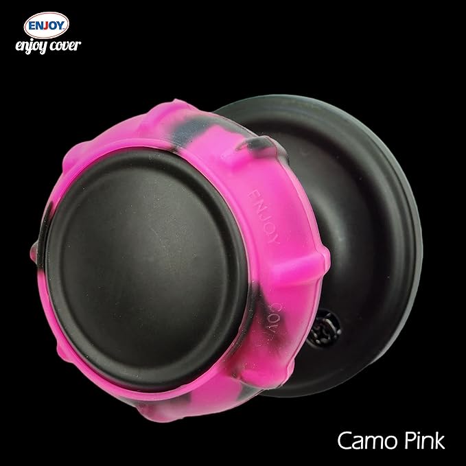 Enjoy Cover - 2 Pack Silicone Door knob Grips Maximum Grip Nonslip Arthritis & Senior Living Aids Grippy Easy Open Fits All Door Knob Universal Size Decorative (Camo Pink)