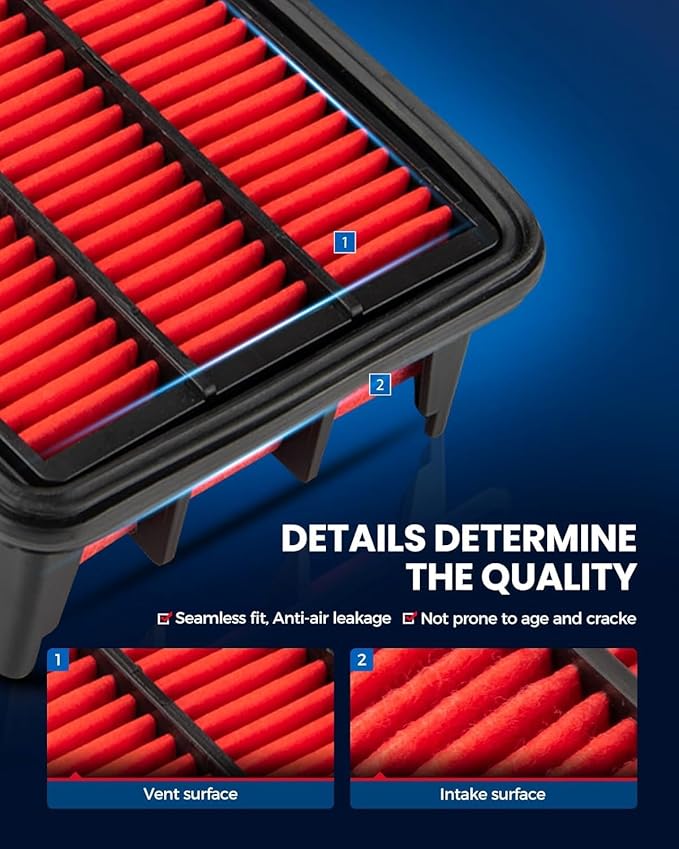 KAX Engine Air Filter, CA8918 Compatible with Toyota 4Runner 2003-2010, Sequoia 2001-2007, Tundra 2000-2006 & Lexus GX470, LX470, 2.7L 3.4L 4.7L