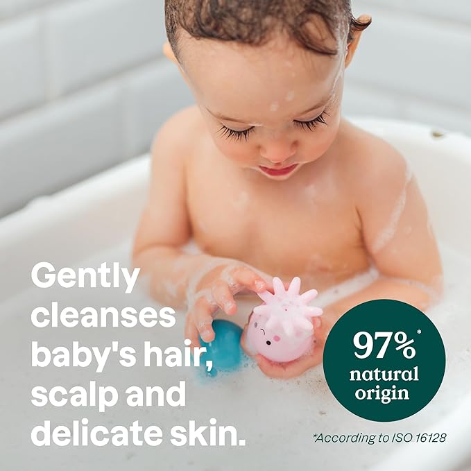 ATTITUDE 2-in-1 Shampoo and Body Wash for Baby, EWG Verified, Dermatologically Tested, Vegan, Pear Nectar, 8 Fl Oz