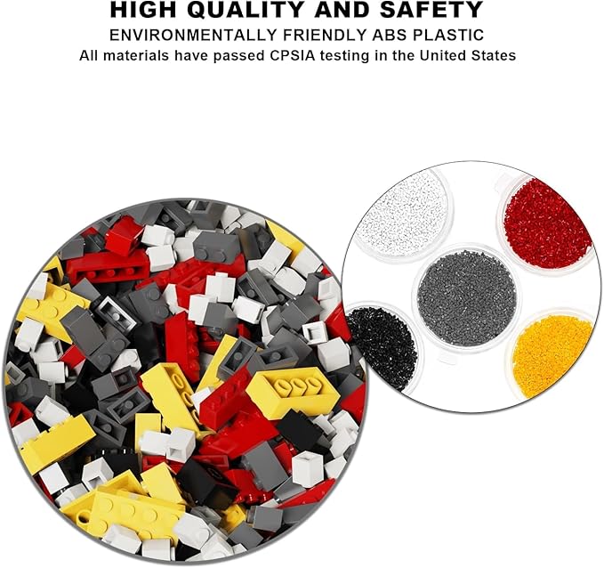 300 Piece Orange Bricks Bulk Assortment Pack, Orange Brick Accessories for Building with 12 Size, Compatible with Lego Parts and Pieces