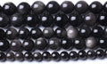 32pcs 12mm AAA Natural Obsidian Stone Beads Gemstone Round Loose Beads for Jewelry Making DIY Bracelet (Sliver Color Obsidian Stone, 12mm)