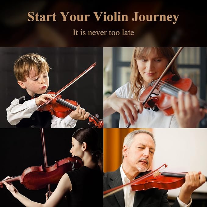 Eastar 3/4 Violin for Beginners, Violins Kit for Student, Fiddle with Hard Case, Rosin, Shoulder Rest, Bow, and Extra Strings (Imprinted Finger Guide on Fingerboard)