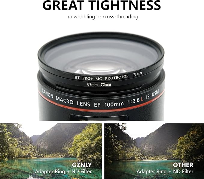 67mm to 86mm Step Up Ring Filter Adapter Black Metal Step up Adapter Rings Compatible with All Brand UV CPL ND Camera Lens Filter Step Down Ring (67mm-86mm)