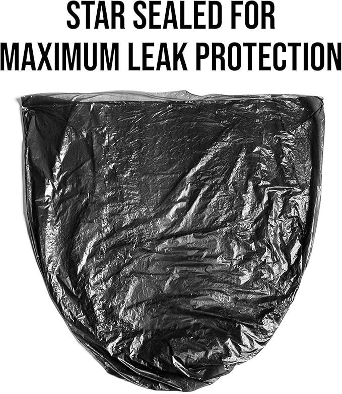 Aluf Plastics 56 Gallon 1.2 MIL (eq) Black Heavy Duty Trash Bags - 43" x 47" - Pack of 400 - For Kitchen, Contractor, Janitorial, Industrial, Municipal, Healthcare, & Hospitality