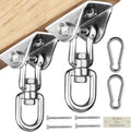 Heavy Duty Swing Hangers for Wooden Sets 2000 LB Capacity Hammock Hanger 360 Swivel Stainless Steel Swing Hardware Accessories 2 Packs for Porch Playground Yoga Heavy Bag