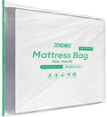 ZCHENBS® – Mattress Bags for Moving and Storage,Mattress Bag with Zippers,5 Mil Ultra-Thick Bed Bag,Waterproof,Anti-Tear,Heavy-Duty Mattress bag (Tansparent/Green, Green-Twin/Twin XL-(1 Pack))