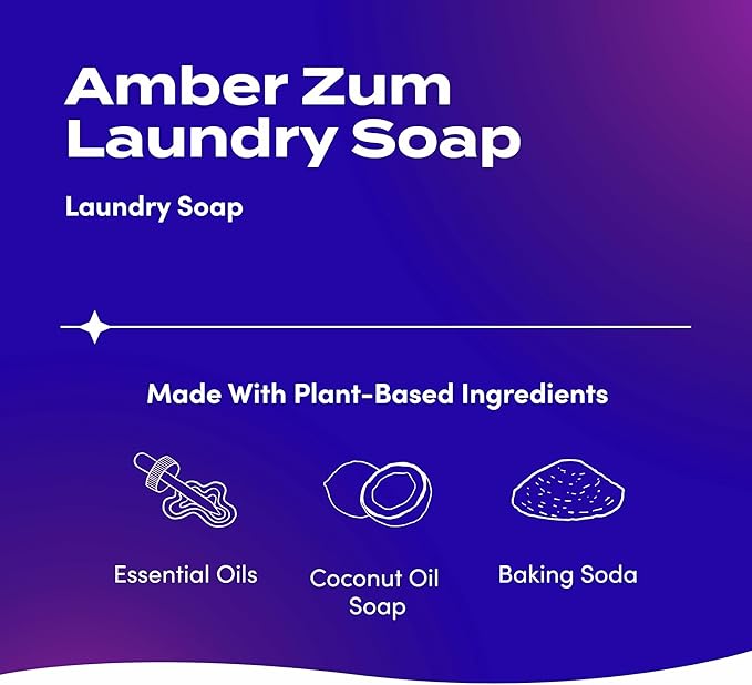 Indigo Wild Zum Clean Laundry Soap - Plant-Based Liquid Laundry Soap - Contains Baking Soda, Essential Oils & Saponified Coconut Oil - Amber - 64 fl oz