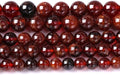 8MM 45PCS Natural Orange Garnet Beads Round Loose Beads for Jewelry Making DIY Necklace Accessories Energy Crystal Healing Power Bracelet