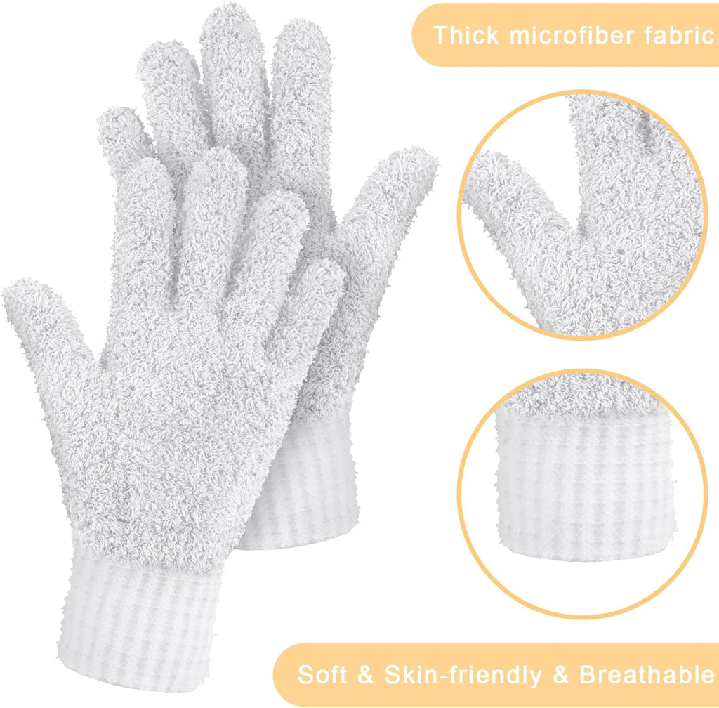 Bencailor 3 Pairs Microfiber Plant Dusting Gloves Leaf Cleaning Gloves for Indoor Plants, Blinds, Furniture, House