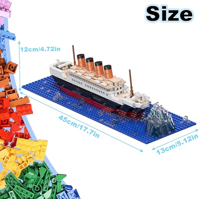 OneNext RMS Titanic Model Large Building Block Set 548pcs 100% Compatible DIY Educational Toys 3D Puzzle Gift for Adults and Kids