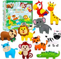 FYXGZZH Kids Beginner Sewing Kit – DIY Stuffed Craft Set with Pre-Cut Felt, Plastic Needle & Embroidery Thread, Educational Arts & Crafts for Boys & Girls Ages 6-12, Jungle Animal