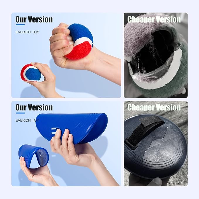 EVERICH Upgraded Toss and Catch Ball Game Set - Indoor and Outdoor Games for Kids 3-12, Beach Sand Pool Water Toy Includes 4 Paddles 4 Sticky Balls, Great Birthday Easter Gifts for Boys Girls