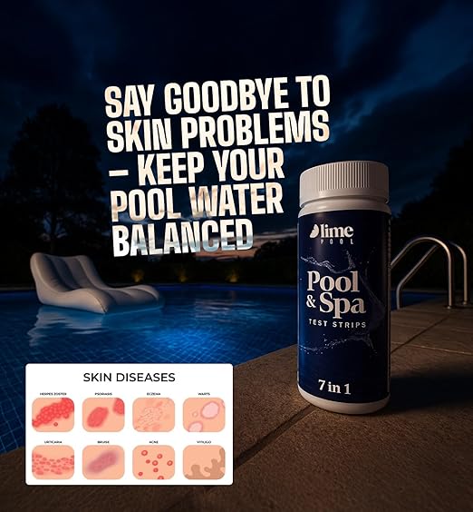 162 Pcs 7-Way Hot Tub, Spa & Pool Test Strips - Accurate Readings in 15 Seconds