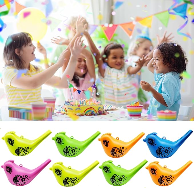 24 Pcs Bird Water Whistle Party Whistles for Kids Novelty Water Warblers Bird Whistle Toy Musical Instrument Toy for Party Favors,Birthday Gift, Party Gifts