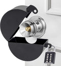Door Knob Lockout Device with Padlock,Temporary Door Handle Lock Cover for Dementia Patients, Outdoor Water Faucet Lock Cover for Hose Bib Lock、Propane Tank Lock、Water Spigot Lock-Black