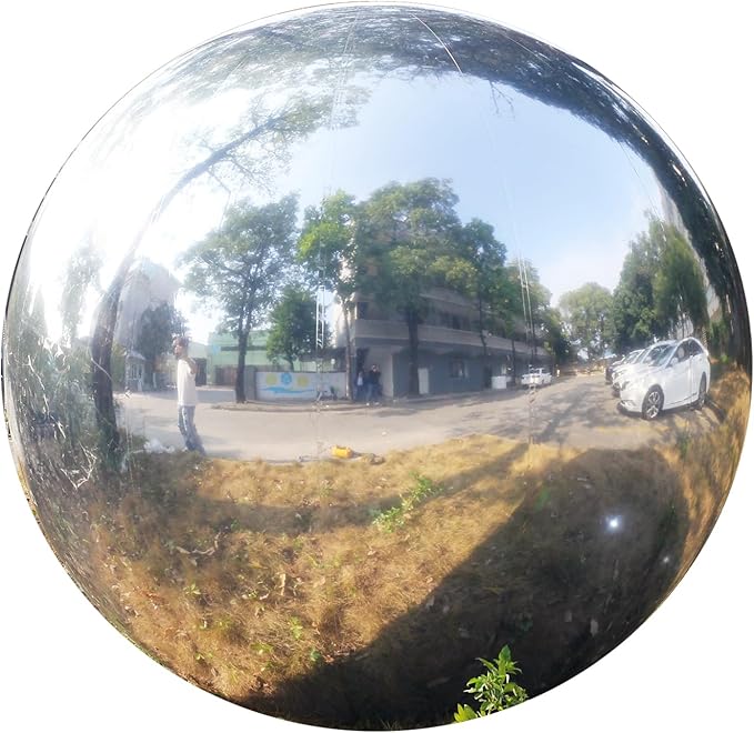 Generic Big Shiny Balls Giant Inflatable Mirror Balls for Events & Decor - Party, Advertising, Shows, Stage Decoration - Hanging & Standing-Various Sizes & Colors - Silver (1.2m/3.94ft)