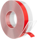 Heavy-Duty 20 ft x 1 in Weather Stripping, Door Draft Stopper Silicone Seal Strip for House and Glass Shower Doors for Collision and Side Gaps of Door and Windows, Clear
