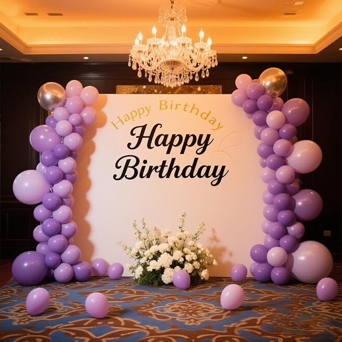 140pcs Purple Round Balloons Different Sizes 18 12 10 5 Inch Latex Balloons for Arch Decoration Party Balloon Kit for Graduation Birthday Party Wedding Balloon Baby Shower Decoration
