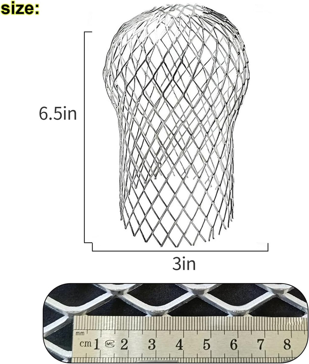 6 Pack Downspout Guard Filter, Gutter Downspout Guard Gutter Guard Strainer Mesh Aluminum Expandable Gutter Screen, Gutter Protector from Leaves Debris Clogging