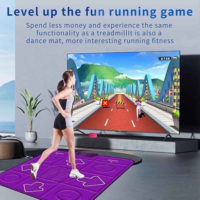 Dance Mat for Kids and Adults, AR Game Dancing Mats for Girls & Boys, Christmas & Birthday Gift, Purple