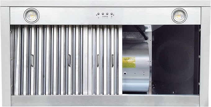 CT Copper Tailor Sloped Copper Vent Hood Island Mount,36'' W,42''H, 610 CFM Exhaust Fan,Stainless Steel Vent,LED Light,Dishwasher-Safe Baffle Filters,VH8TR1