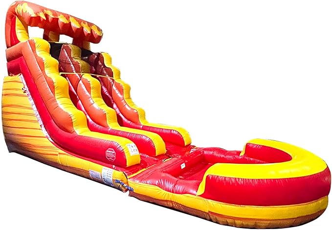 Inflatable Water Slide with Pool for Kids & Toddlers - 25.5' x 9' x 15' Bounce House Double Slide with Pool for Outdoor Play & Backyard - Outside Waterslide Includes Blower Stakes & Storage Bag