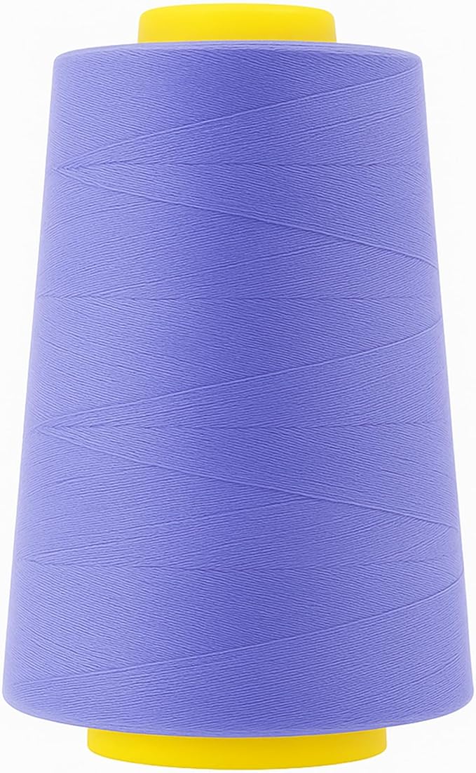 Mandala Crafts 4 Pack of Serger Threads Cones Spools - 40S/2 24000 Yards Polyester Periwinkle Threads for Sergers Machine and Overlock Quilting Sewing Machine