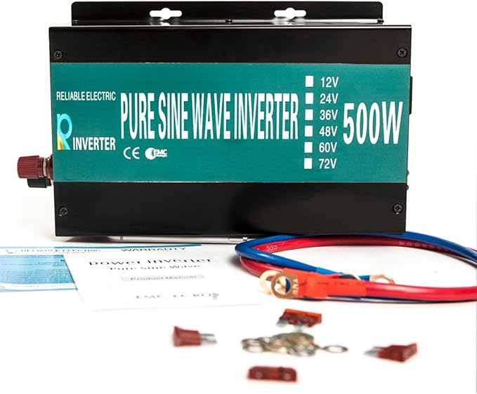 WZRELB LED Display Full Power Stable Performance 500W 24vdc to 120vac Pure Sine Inverter Power Converter, (RBP50024B1)